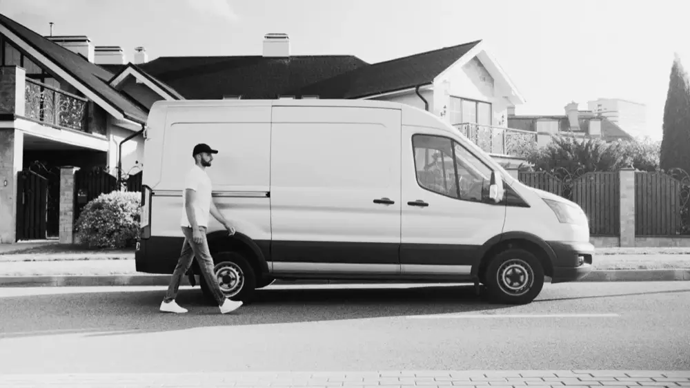 Transporteur effectuant une livraison - suivi livraison fournisseur